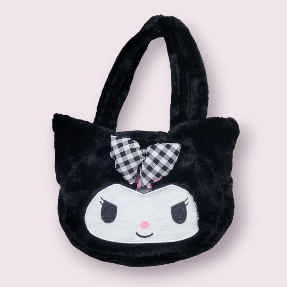 Super Cute Kuromi Black Shoulder Bag w/converaion strap